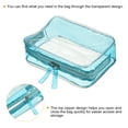 thumbnail image 3 of Uxcell 6.7"x2.4"x4.7" Clear Travel Toiletry Bags, Makeup Bags Cosmetic Pouch with Zipper Sky Blue, 3 of 5