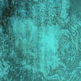 thumbnail image 1 of Ahgly Company Indoor Square Oriental Turquoise Blue Industrial Area Rugs, 5' Square, 1 of 4