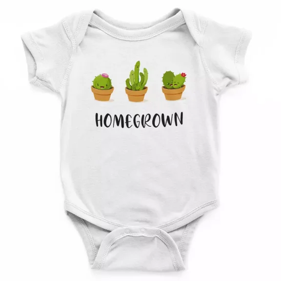 Homegrown Baby Bodysuit, Plant Lover Baby Gift, Funny Plant Baby Vest, Homemade Cute Baby Onesie, BABY BODYSUIT LAT 4424