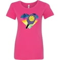 thumbnail image 3 of Inktastic Pickleball Lover Paddle Ball Retro Heart Women's T-Shirt, 3 of 5
