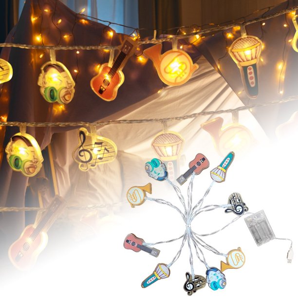 6 M De Luces De Colores Acrílicas Pequeñas Con Motivo Musical Para La Habitación De Los Niños, La Tienda De Campaña Del Jardín De Infancia, Luces Ambientales Y Festivales.