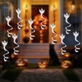 thumbnail image 6 of 8Pcs Halloween Hanging Ghost Swirl Decorations, White Spiral Ceiling Hanging Decor for Party, Indoor Classroom, Haunted House, Home Decor and Front Yard Outdoor Display, 6 of 7