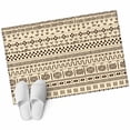 thumbnail image 2 of Area Rug 2 x 3 Ft, Abstract Boho Indoor Accent Bathroom Rugs for Kitchen/Laundry Room, Modern African Ethnic Geometric Beige Washable Non-Slip Runner Floor Mat for Entryway, Living Room, 2 of 7