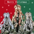 thumbnail image 5 of 3 piezas de lazos para la parte superior del árbol de Navidad, lazos para coronas de Navidad para decoraciones navideñas hechas a mano para fiestas navideñas, 5 of 5