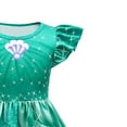 thumbnail image 3 of 2-8T Girls Cartoon Mermaid Short Sleeve Princess Dress Kids Party Dress W/Bag, 3 of 6