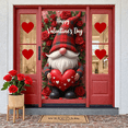 thumbnail image 6 of Red Rose Valentine's Day Banner Plaid Pattern Love Display Gnome Design Red Heart Happy Valentines Backdrop for Valentine's Day Party Romantic Date Indoor Decoration, 6 of 9