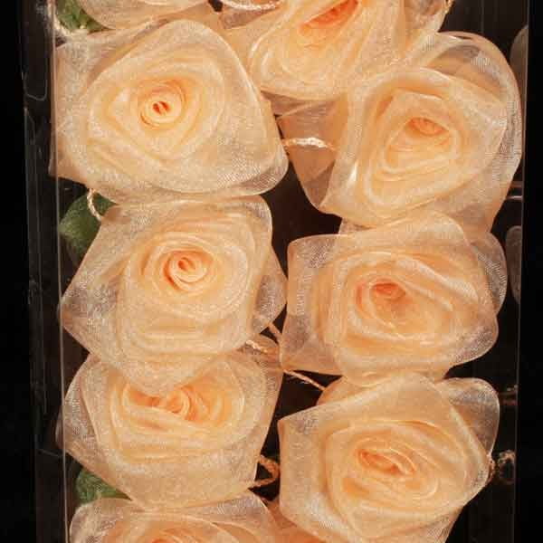 Pastel Roses Fabric Apricot Roses Card Making Sewing Flower Crafting Roses Blush Satin Roses 20-50pcs