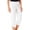 WHITE, variant on Womens Petite Solid Pull-On Capri Pants With Detailed Split Hem