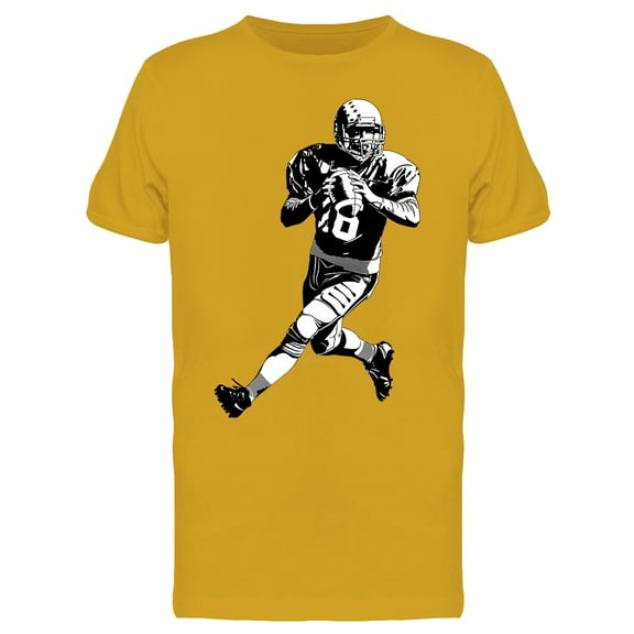 American Football Pass T-Shirt Men -Image by Shutterstock, Male Small