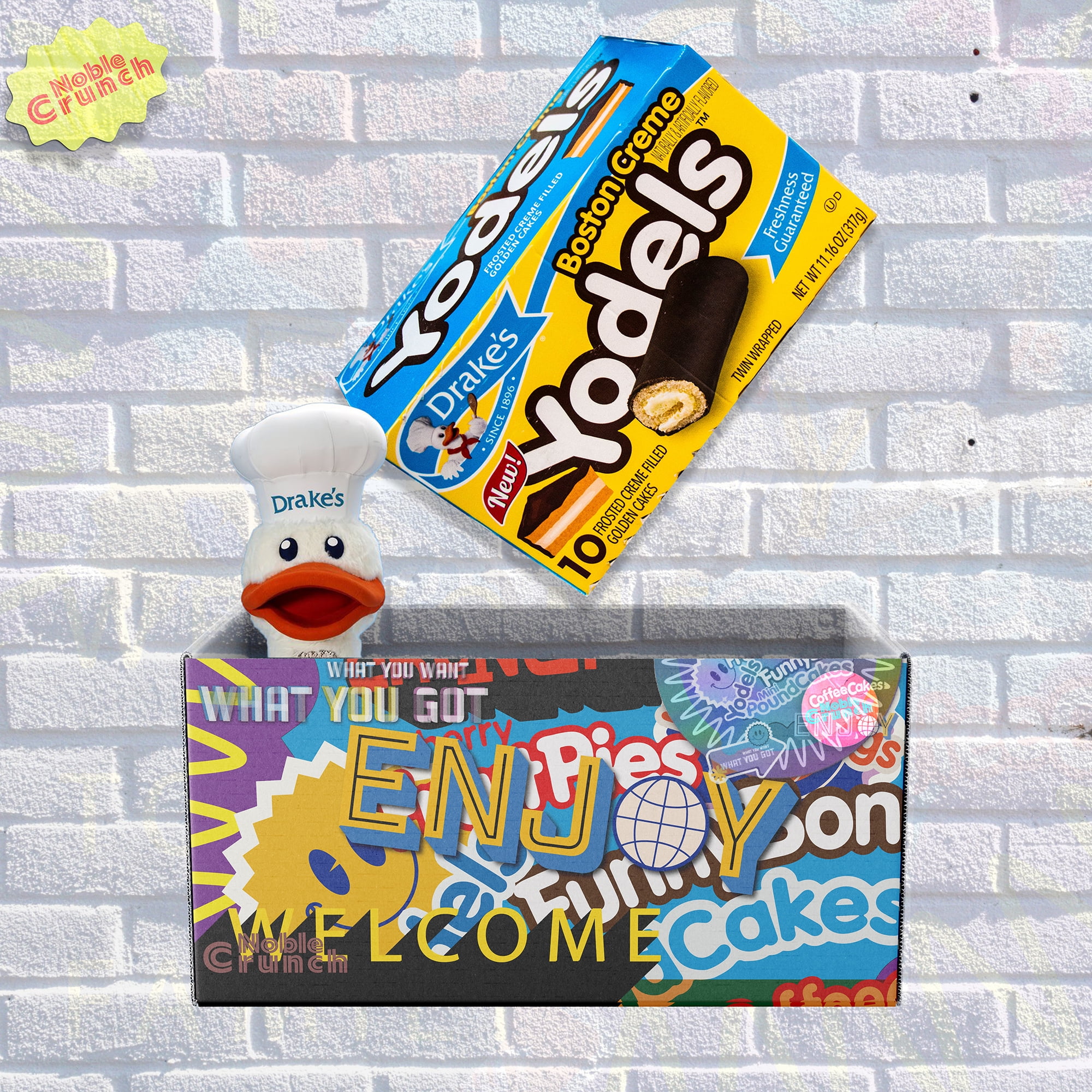 Devil Dogs - Mini Pound Cakes - Funny Bones - Yodels - Yodels Boston Cream - Sweet and Salty Kettle Popcorn - Gourmet Snack Bundle (44 Snack Cakes and Bonus Popcorn) - 6 Items Total