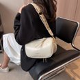 thumbnail image 3 of Bolso Compras Bolsos Cruzados Correa Ancha Jacquard Cuero PU Casual Portátil Color Sólido para Fin Semana, 3 of 9