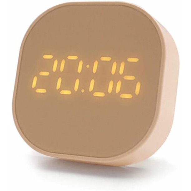 Despertador de cubo pequeño Reloj despertador digital de mañana LED digital para niños y niñas con función de temporizador de cuenta regresiva Temporizador de cocina, 2 configuraciones de alarma,