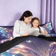 thumbnail image 4 of Homewish Dreamy Butterfly Twin Comforter Sets for Girls, Princess Style Bedding Set, Black Reversible, 2pcs 1 Comforter and 1 Pillowcase, 4 of 6