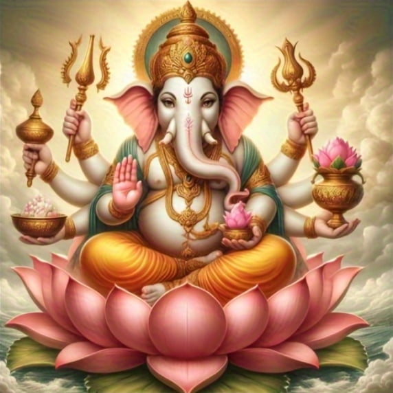 Diamond Painting Kits for Adults Vibrant Elephant-Headed God Full Drill DIY Diamond Art for Adults Beginners Picture Art Crystal Painting for Home Wall Decor