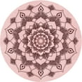 thumbnail image 1 of Ahgly Company Machine Washable Indoor Round Transitional Indian Red Area Rugs, 6' Round, 1 of 7