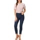 thumbnail image 2 of INSPIRAR CHIC Blusa de Manga Corta con Botones y Panel de Encaje con Lazo Color Rosa S, 2 of 7