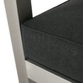 thumbnail image 4 of GDF Studio Alec Outdoor Aluminum Club Chair with Cushions, Silver, Charcoal, 4 of 8