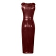 thumbnail image 7 of Bodycon Midi Dresses for Women Off Shoulder Slim Evening Party Club Dress Ruched Split Cocktail Dress Clubwear, 7 of 7