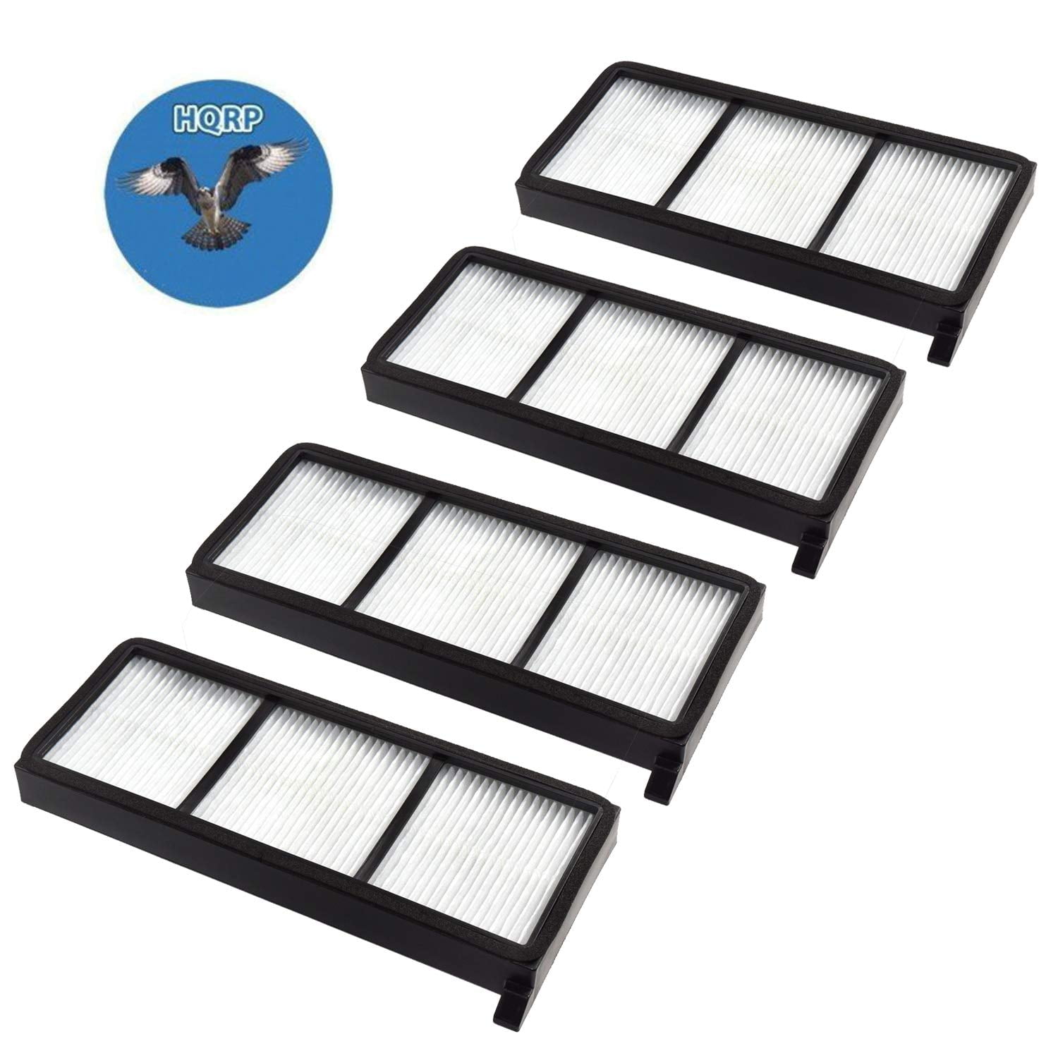HQRP 4-pack Pre-motor Filter for Shark ION Robot RVFFK700, RV700, RV720, RV750, RV750C, RV755 Vacuum Cleaner + HQRP Coaster