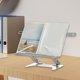 thumbnail image 1 of Soporte para computadora portátil, soporte plano, giratorio de 90 degree, diseño ergonómico hueco, altura ajustable y resistente, elevador para computadora Gris, 1 of 8