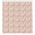 thumbnail image 3 of Ambesonne Floral Shower Curtain, Romantic Roses and Spots, 69"Wx75"L, Eggshell Plum and Blush, 3 of 3