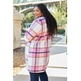 thumbnail image 5 of Double Take Full Size Plaid Button Up Lapel Collar Coat, 5 of 11