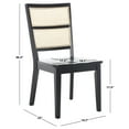thumbnail image 2 of SAFAVIEH Toril Dining Chair, Black/Natural, Set of 2 (19.7 in. W x 23 in. D x 36.6 in. H), 2 of 5