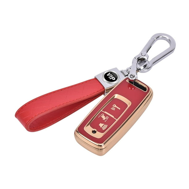 Funda protectora para llave remota de motocicleta, funda de TPU para llave, compatible con llavero Tipo A Rojo