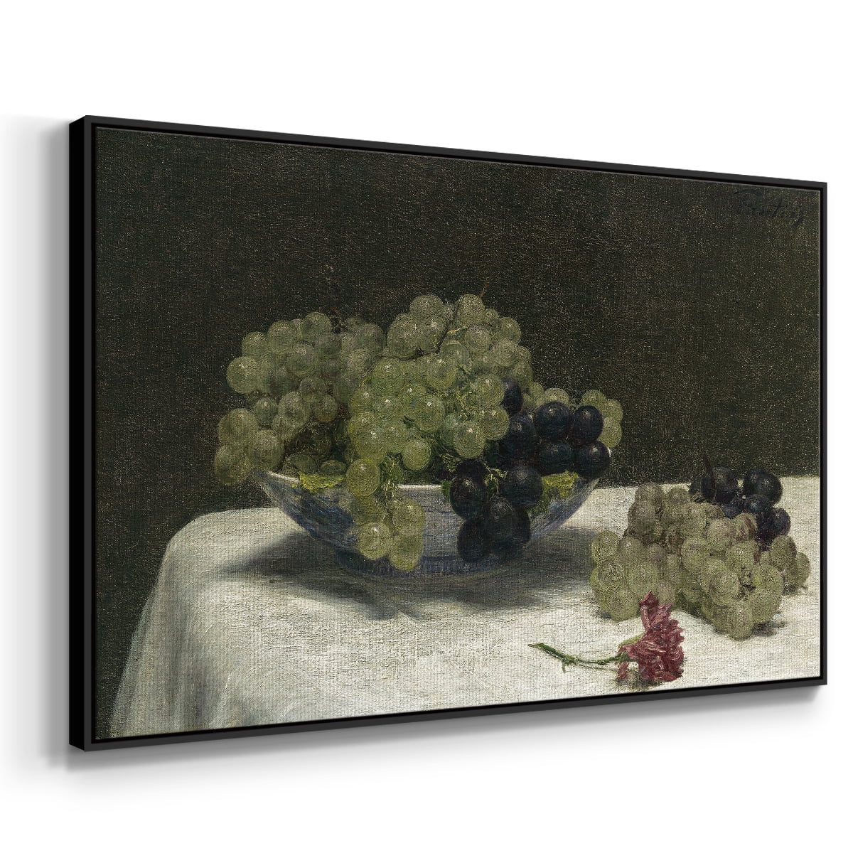 Vintage Botanical Print-LXXXIV By Wexford Home Framed in Black Wood Gallery Wrapped Canvas 17 in. x 25 in.