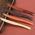 thumbnail image 1 of Cuchillo para cortar papel de arroz, palisandro, madera de uva negra de bambú, cuchillo para cortar papel de madera maciza, cuchillo plegable de papel, 1 of 4