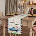 thumbnail image 2 of Table Runners 72 Inches Long Dress Scarves, Easter Farmhouse Kitchen Table Runner, Coffee Tablerunners, Spring Farmhouse Truck Rabbit Eggs Floral Plaid 16x72 Inch, 2 of 9