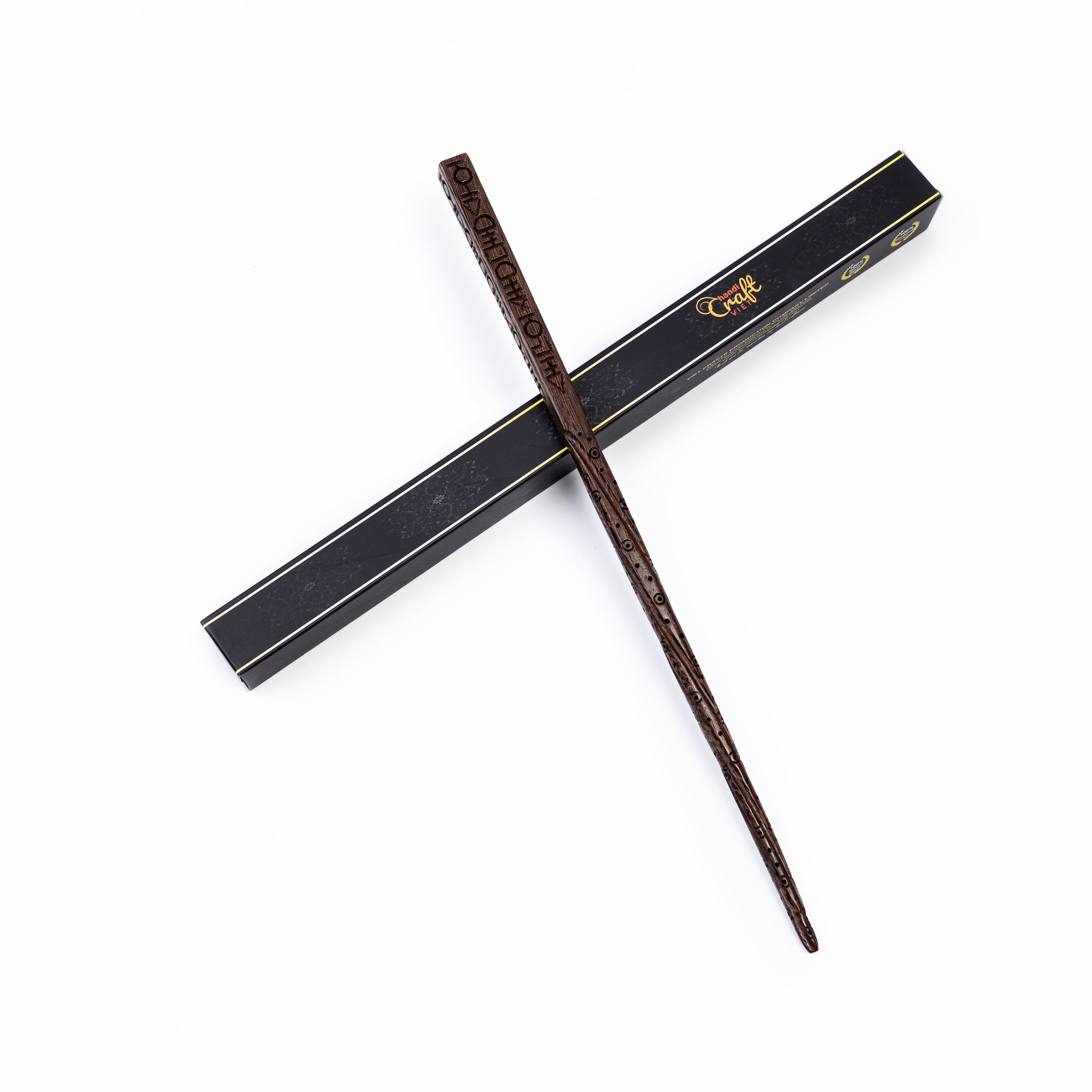 Handicraftviet - Hand Carved Dragon Magic Wand Wooden Wands for