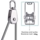 thumbnail image 1 of Polea De Una Sola Polea Para Cable De Acero Inoxidable De 15 Mm, Rodillo De Carga De Polea De Polea Trepadora, Capacidad De Polea De Elevación De 35 Kg - 4 Piezas De Plata, 1 of 3