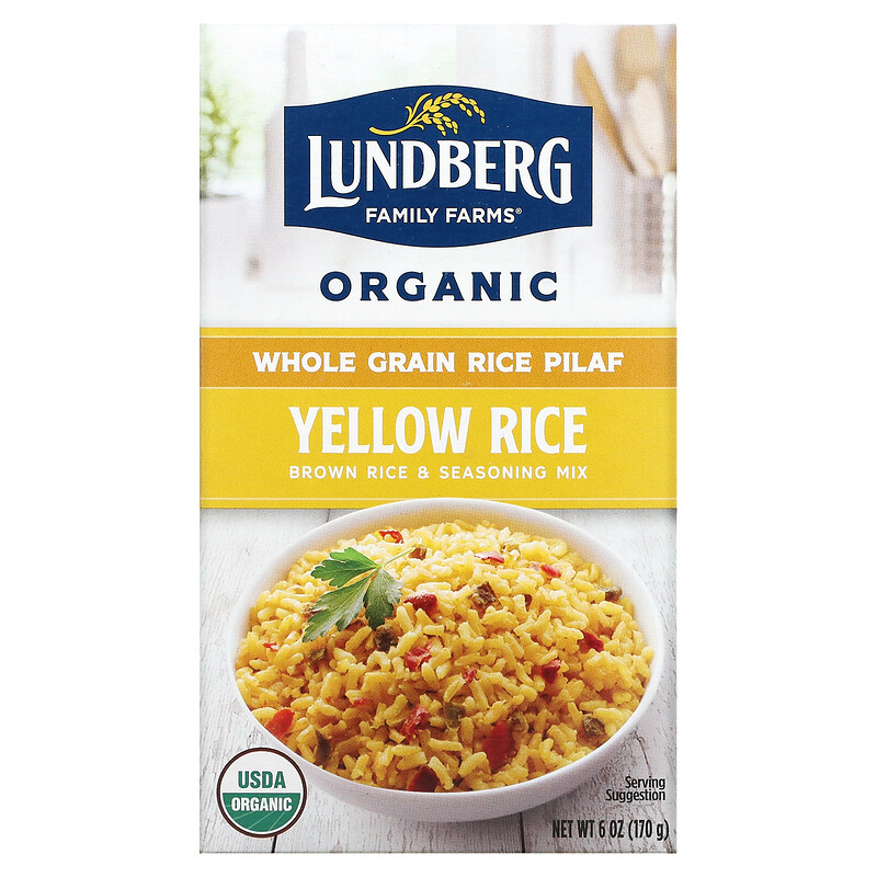 Lundberg Organic Whole Grain Yellow Rice 6 oz Pack of 3 - Walmart.com