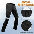 thumbnail image 6 of GrmtClth Cargo Pants Women Convertible Water Resistant Fishing Pants Lightweight Zip-Off Actical Pants Baggy Stretch Outdoor Pants with Multi Pockets Black XL, 6 of 7