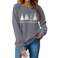 thumbnail image 6 of Craaazy Women's Christmas Shirt Long Sleeve Merry Christmas Sweatshirts Casual Pullover Tops Gifts, 6 of 6