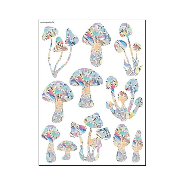 Etiqueta Engomada Colorida La Ventana Del Etiqueta Engomada Electrostática Del Vidrio La Mariposa Del Prisma Del Iris (E) Hongo