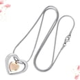 thumbnail image 3 of Urna con colgante de corazón dorado que se puede abrir, collar con forma de corazón doble, joyería de acero inoxidable, regalo de recuerdo para cenizas de mascotas (talla S), 3 of 3