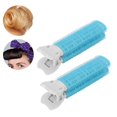 thumbnail image 3 of Juego de rulos voluminizadores con pinzas para la raíz del cabello (2 unidades) para dar volumen rápidamente con calor y peinar el flequillo. Color azul., 3 of 5