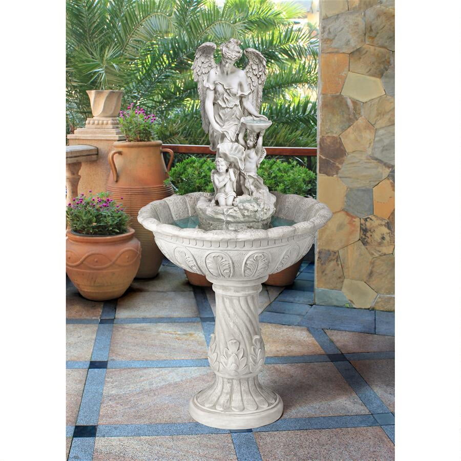 Turtle Cove Cascading Sculptural Design Toscano Fountain With LED Lights 