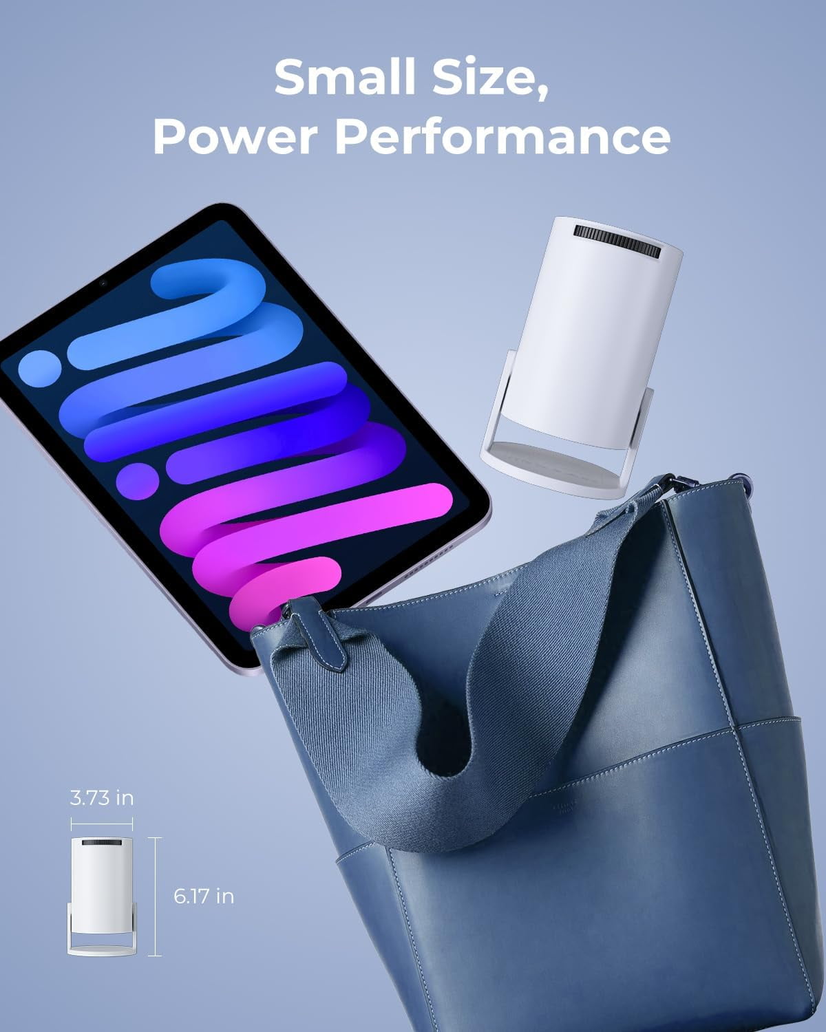 Projector with WiFi  Built-in Apps 180 Rotation Auto  1080P  USB TV Stick Smartphone Laptop Compatible