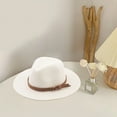 thumbnail image 5 of D-GROEE Straw Sun Hats for Women Men Summer Sun Beach Hat Short Brim Straw Panama Fedora Hat, 5 of 8