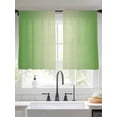 thumbnail image 3 of Spring Green Ombre Semi Sheer Curtains 45 Inch Length 2 Panels Set, Modern Gradient Abstract Art Sheer Kitchen Curtain Privacy Voile Window Curtain for Living Room Bedroom Rod Pocket Drapes, 3 of 7