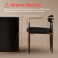 thumbnail image 4 of Black Boucle Dining Chair Set of 2, Mid-Century Luxury Upholstered Armchairs for Kitchen Restaurant Cafe-Fortmok, 4 of 9