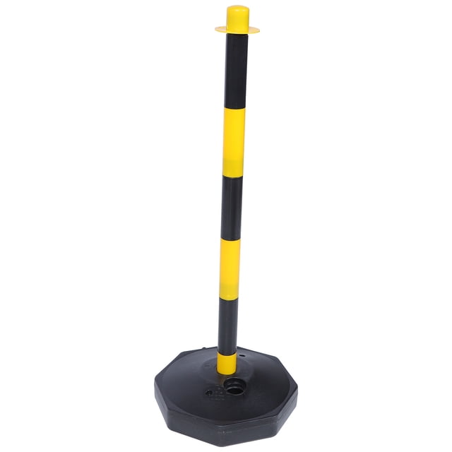 CRAFTHROU 2Pcs Plastic Traffic Cones Warning Column Delineator Post with Water Fill Base for Outdoor Parking