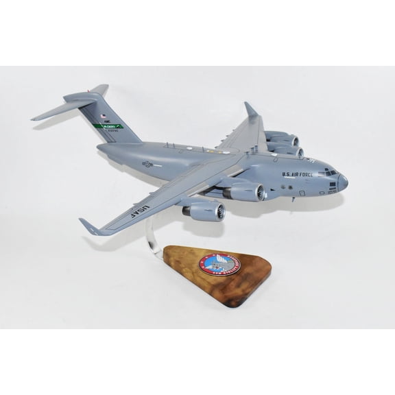 4th Airlift Squadron C-17 Model, 1/116th Scale, Mahogany, Cargo