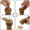 thumbnail image 4 of Xiyztok 2Pcs Salt and Pepper Grinder Set,8inch Adjustable Coarseness Pepper Mill Grinder Refillable Wood Salt Ceramic Grinding Mechanism for Seasonings Spices, 4 of 9