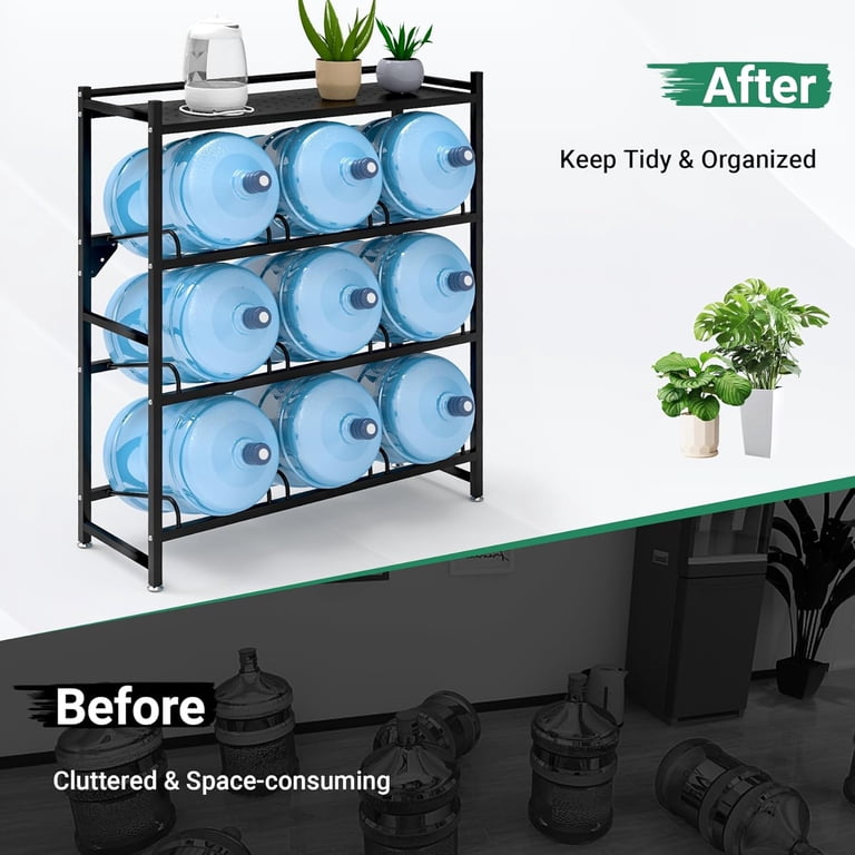 Storage Rack For Home Office Gym Heavy Duty 5 Gallon Water Jug Rack - 3 ...