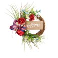 thumbnail image 1 of Independence Day Wreath For Front Door, 15.7 Inch Artificial Flowers Rattan Garland With Bow, 4Th Of July Stars And Stripes Ribbon Wreath Welcome Door Hanging Ornaments For Wall Window, 1 of 5
