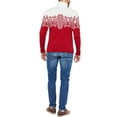 thumbnail image 3 of Kmbangi Family Matching Christmas Sweaters Snowflake Print Contrast Color Turtleneck Long Sleeve Knitted Pullovers, 3 of 9